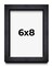 6x8 Shadow Box 1" Depth Picture Frame with UV-Resistant Acrylic & Acid Free Backing, Available in 3 Finishes - Black, Grey, White
